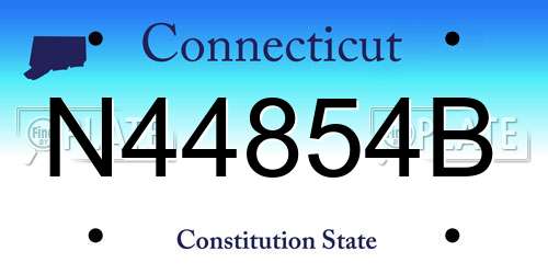 N44854B Connecticut License Plate