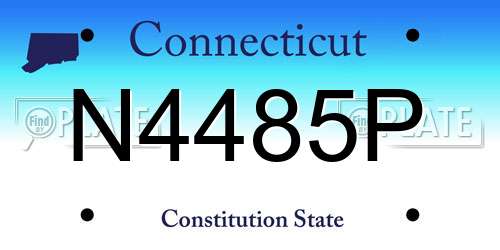 N4485P Connecticut License Plate