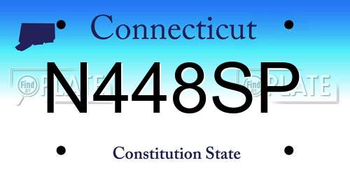 N448SP Connecticut License Plate
