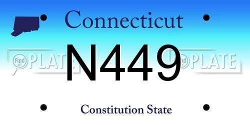 N449 Connecticut License Plate