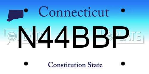 N44BBP Connecticut License Plate