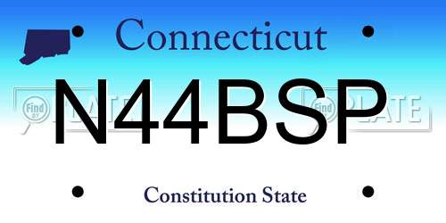 N44BSP Connecticut License Plate