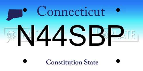 N44SBP Connecticut License Plate
