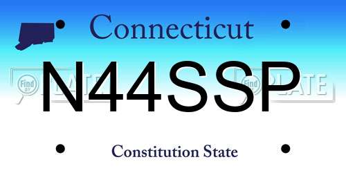 N44SSP Connecticut License Plate