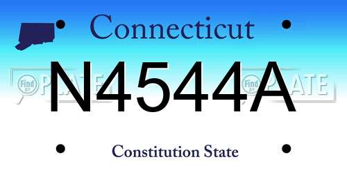 N4544A Connecticut License Plate