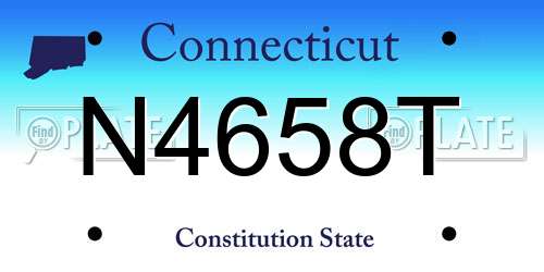 N4658T Connecticut License Plate