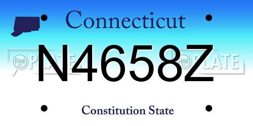 N4658Z Connecticut License Plate