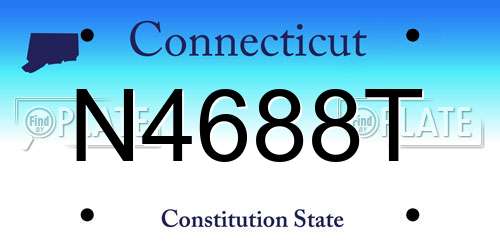 N4688T Connecticut License Plate