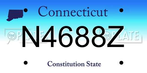N4688Z Connecticut License Plate