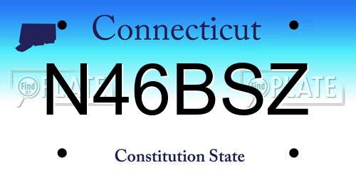 N46BSZ Connecticut License Plate