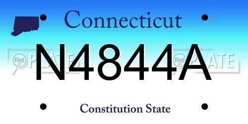 N4844A Connecticut License Plate