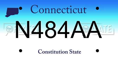 N484AA Connecticut License Plate