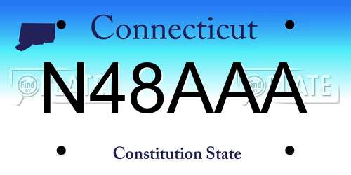 N48AAA Connecticut License Plate