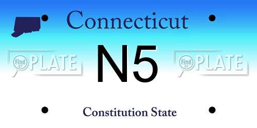 N5 Connecticut License Plate
