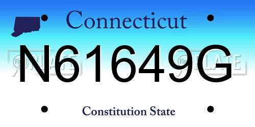 N61649G Connecticut License Plate