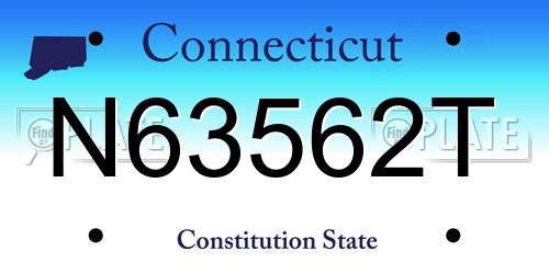 N63562T Connecticut License Plate