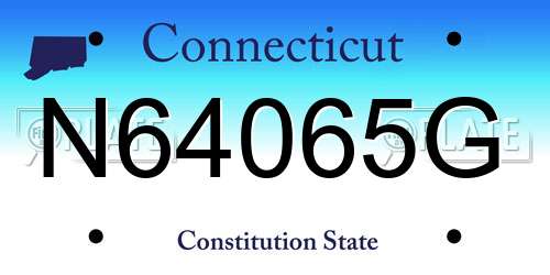 N64065G Connecticut License Plate