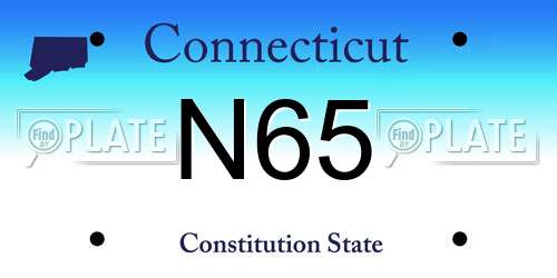 N65 Connecticut License Plate