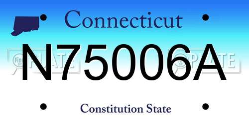 N75006A Connecticut License Plate