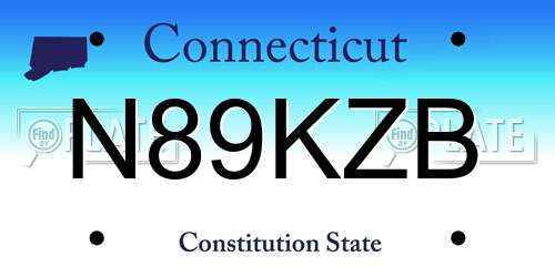 N89KZB Connecticut License Plate