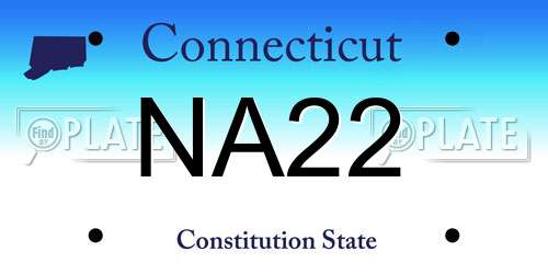 NA22 Connecticut License Plate
