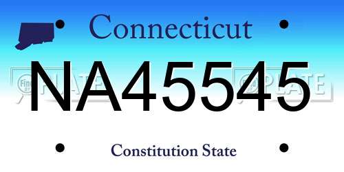 NA45545 Connecticut License Plate