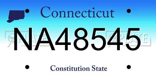 NA48545 Connecticut License Plate