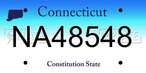 NA48548 Connecticut License Plate