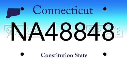 NA48848 Connecticut License Plate