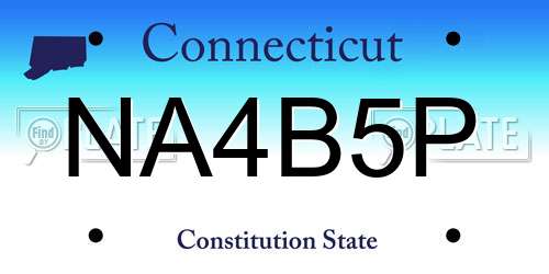 NA4B5P Connecticut License Plate