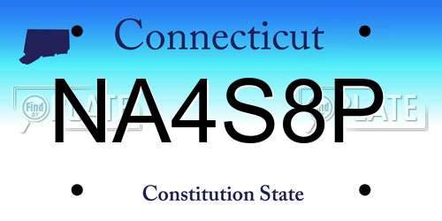 NA4S8P Connecticut License Plate