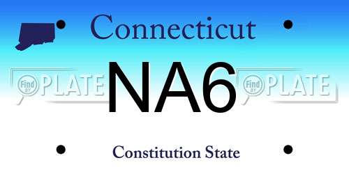 NA6 Connecticut License Plate