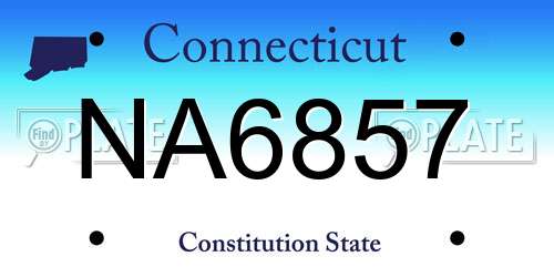 NA6857 Connecticut License Plate