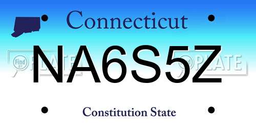 NA6S5Z Connecticut License Plate