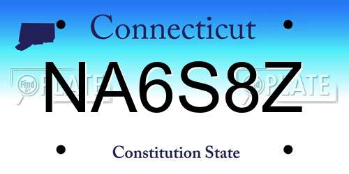 NA6S8Z Connecticut License Plate