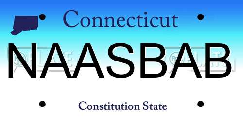 NAASBAB Connecticut License Plate