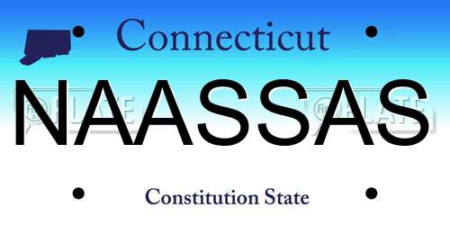 NAASSAS Connecticut License Plate