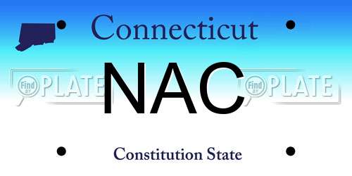 NAC Connecticut License Plate
