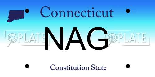 NAG Connecticut License Plate