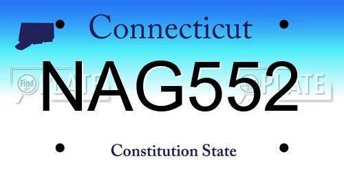 NAG552 Connecticut License Plate