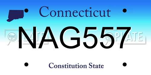 NAG557 Connecticut License Plate
