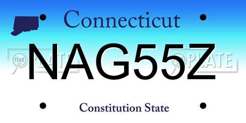 NAG55Z Connecticut License Plate