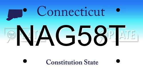 NAG58T Connecticut License Plate
