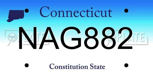 NAG882 Connecticut License Plate