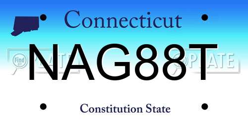 NAG88T Connecticut License Plate