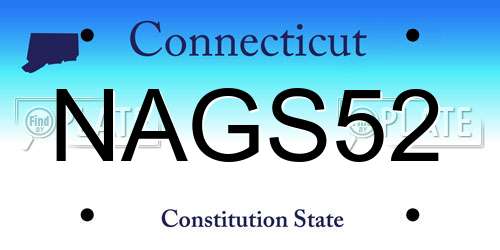 NAGS52 Connecticut License Plate