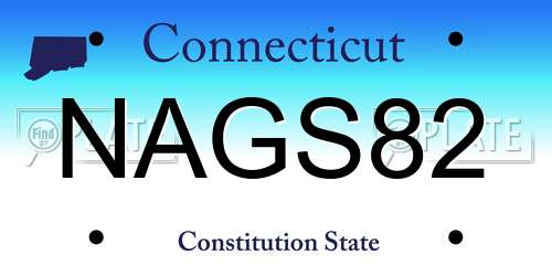 NAGS82 Connecticut License Plate