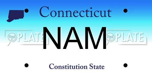 NAM Connecticut License Plate