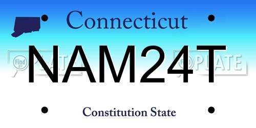 NAM24T Connecticut License Plate