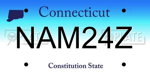 NAM24Z Connecticut License Plate